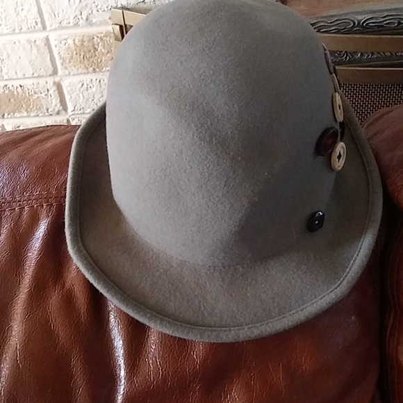 Sandiego Hat Co Grey Wool Hat w/buttons - Picture 2 of 6